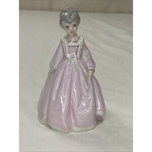Vintage Unmarked Victorian Lady In Pink Dress